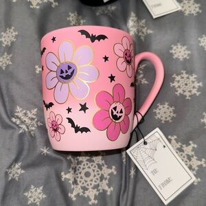 Cobwebs & Cauldrons Ombre’ Pumpkin Flowers Mug